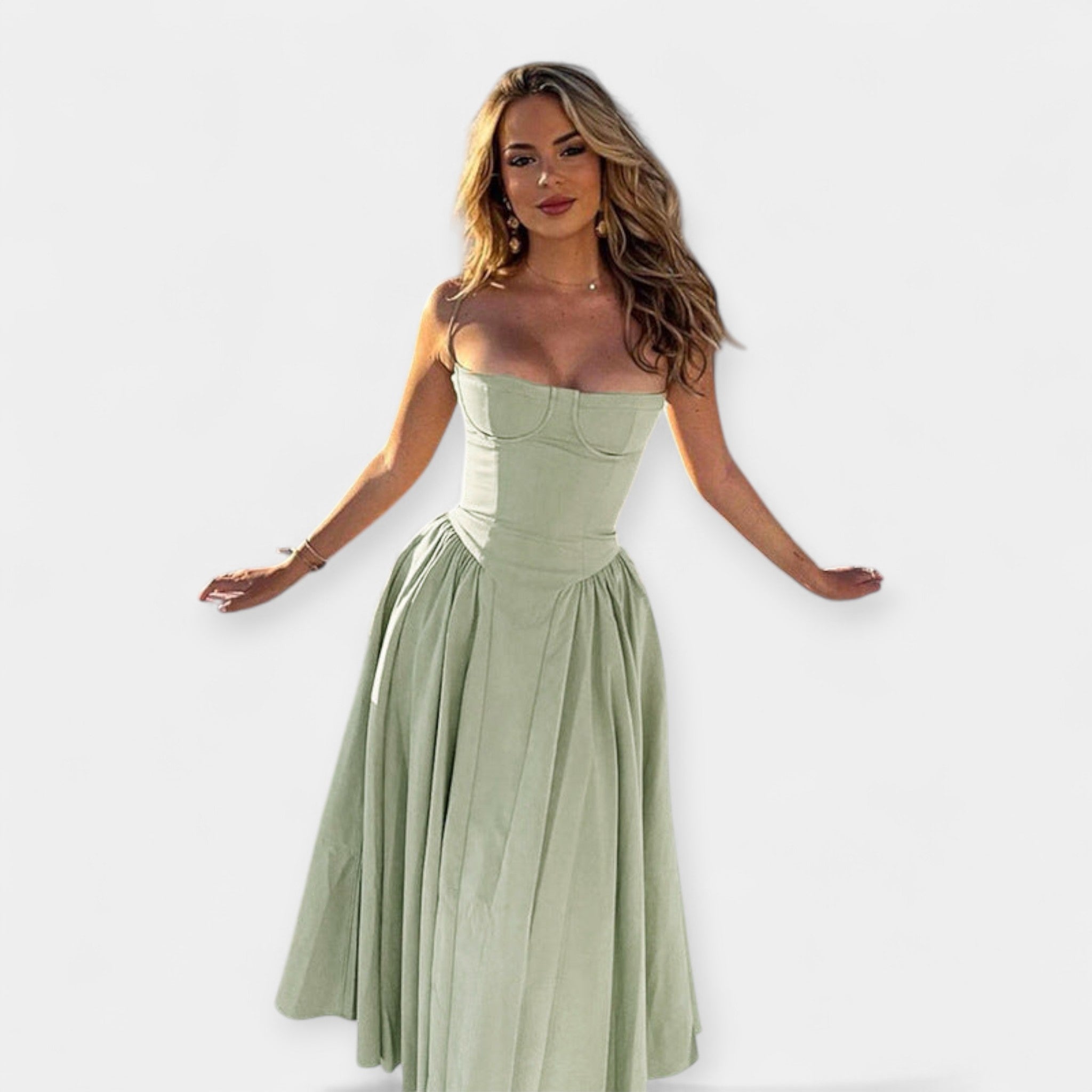 Alexandria | Sumptuously Vintage Strappy Midi Dress