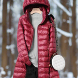 Women’s Long Padded Jacket – Regular Fit – Water-Repellent – Hooded Quilted Coat