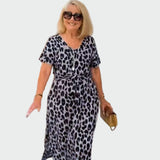 Jacqueline | Leopard Print V-Neck Unsurpassed Dress