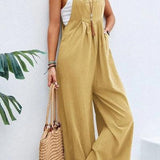 Women's Casual Loose Fit Jumpsuit – Sleeveless, Wide-Leg, Lightweight