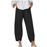 Women's Culottes - Wide Leg - Cropped Length - Elastic Waist - Lightweight Fabric