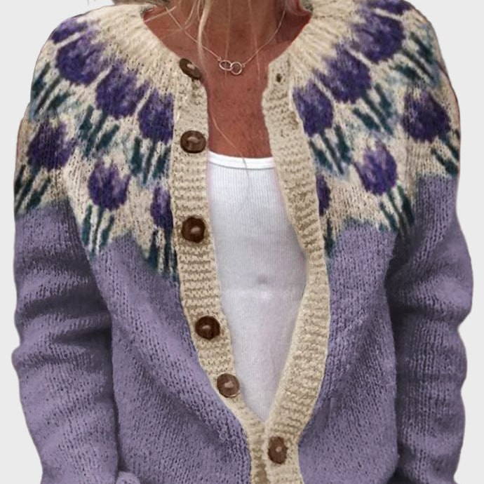 Ainsley | Luxurious Handwoven Vest Floral Embroidery