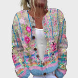 Rowan | Sumptuous Floral Knitted Waistcoat Patterned