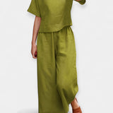 Alexandra Windsor | Airy Comfortable Linen Trousers Top