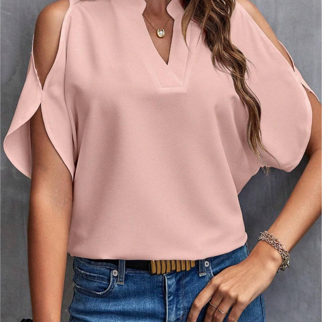 Elegant Off-Shoulder Blouse for Women with Half Sleeves