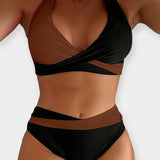 Alex | Luxurious Exquisite Crisscross Neckline Bikini