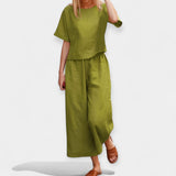 Alexandra Windsor | Airy Comfortable Linen Trousers Top