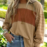 Women’s Blouse – Oversized Fit – Long Sleeve – Crew Neck – Breathable Blend – Casual Style