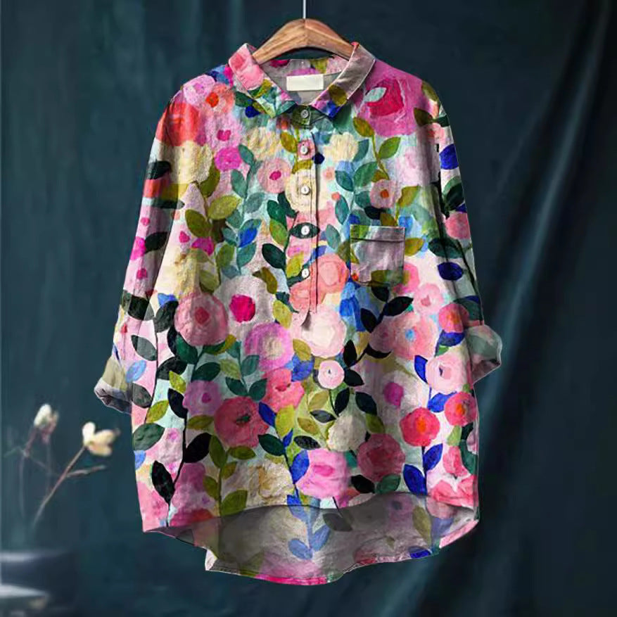Vintage Floral Blouse