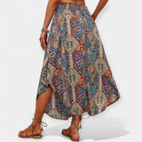 Catherine-Elizabeth | Floral High-Waisted Midi Skirt Luxe