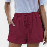 Finley | Magnificently Luxuriant Satin Belted Shorts