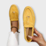 Christabelle | Beige Moccasins With Decorative Cord