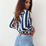Nina | Elegant Women's Blouse with Satin Print