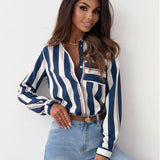 Nina | Elegant Women's Blouse with Satin Print