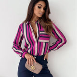 Nina | Elegant Women's Blouse with Satin Print