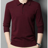 Artam - Warm Knit Long-Sleeve Polo