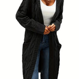 Women's cozy hooded cardigan