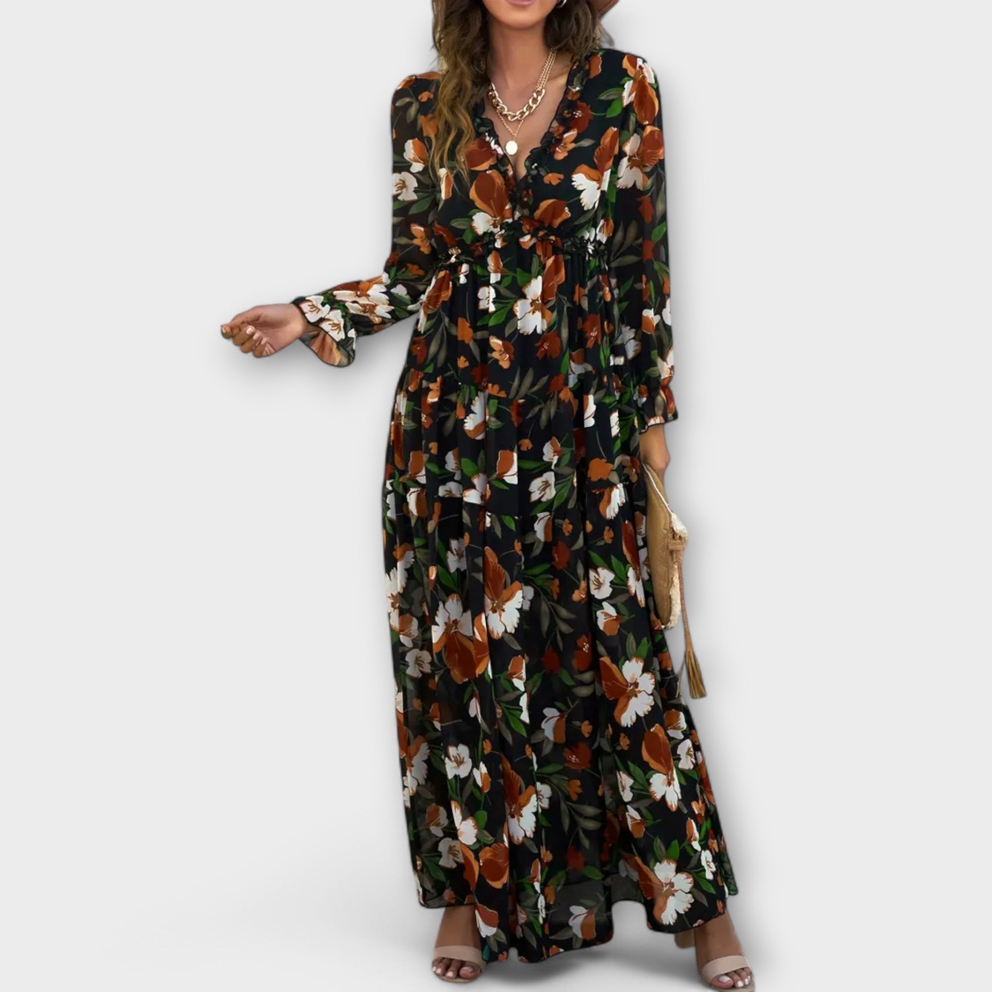 Alexandrina Louise | Maxi Dress With Embroidered Floral
