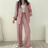 Women's Suit - Oversized Blazer & High-Waisted Trousers - Tailored Fit - Smart Casual
