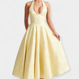 Amelia | Open-Back Rhinestone-Embellished Corset Midi Dress