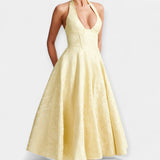 Amelia | Open-Back Rhinestone-Embellished Corset Midi Dress