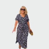 Jacqueline | Leopard Print V-Neck Unsurpassed Dress