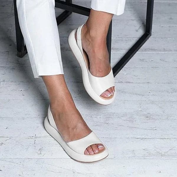 Women’s Sandals – Open Toe – Flat Sole – Slingback Strap – Minimalist Comfort