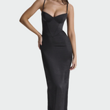 Alexandra | Exquisitely Elegant Satin Evening Dress