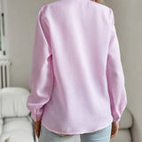 Women's elegant striped blouse with long sleeves