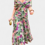 Christabella | V-Neck Floral Dress Exquisite Finesse