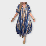 Alex | Luxuriant Exquisitely Kaftanic V-Neck Sleeved