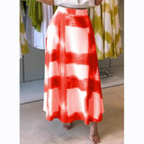 Women’s A-Line Skirt – Midi Length – Checkered Print