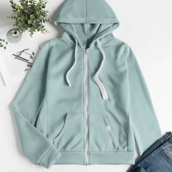 Edith | Zip-Up Hoodie – Drawstring Hood