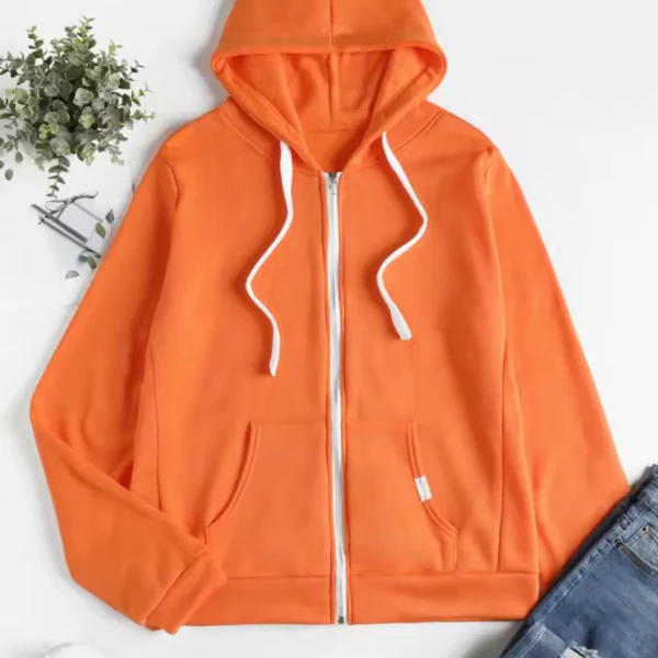 Edith | Zip-Up Hoodie – Drawstring Hood