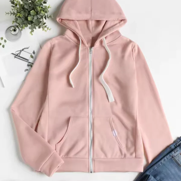 Edith | Zip-Up Hoodie – Drawstring Hood