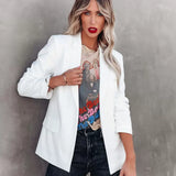 Women’s Blazer – Slim Fit – Notch Lapel – Single Button – Structured Woven Design