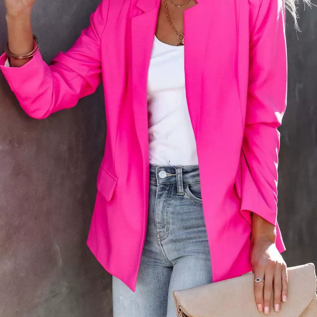 Women’s Blazer – Slim Fit – Notch Lapel – Single Button – Structured Woven Design