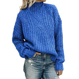 Women's Sweater – Oversized Fit – Wool Blend – Cable Knit – Drop Shoulder Comfort