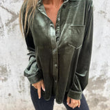 Kaya - Elegant Velvet Blouse