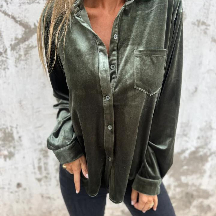 Kaya - Elegant Velvet Blouse