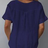 Women's cotton linen casual top