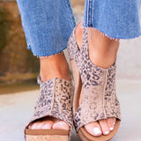Women’s Sandals – Ergonomic Fit – Open Toe – Cork Footbed – Cut-Out Design – Stud Detail