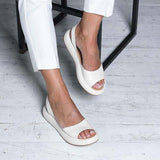 Women’s Slingback Flats – Open Toe – Platform Sole – Streamlined Fit – Casual Style