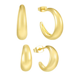 Gold Hoop Earrings Elegant Design Luxury Collection Limited
