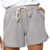 Women's casual loose waist high shorts