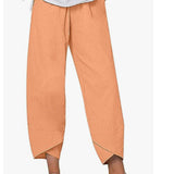 Women's Culottes - Wide Leg - Cropped Length - Elastic Waist - Lightweight Fabric