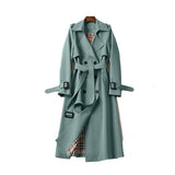 Women's Double Button Trench Coat - Classic Outerwear