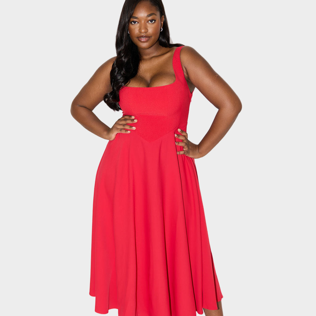 Ainsley | Timeless Ethereal Midi Dress Silhouettes