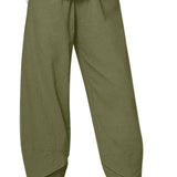 Women's Culottes - Wide Leg - Cropped Length - Elastic Waist - Lightweight Fabric