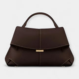 Roll Top Handbag In Premium Leather French Inspired Limited